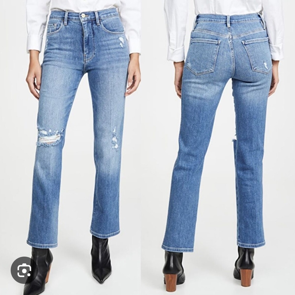 Frame Le Sylvie Slender Straight in Sonoma Rips size 28